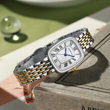 CRRJU Women Watch Luxury Fashion Quartz Rectangle Dial Waterproof Stainless Steel With Date Lady Gift - Multicolor - View 12