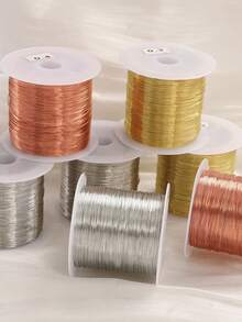 100m/Roll 0.3/0.4mm Gold/Silver Metal Wire, For DIY Bracelets And Necklaces, Non-Fading Beads, Jewelry Cord, Handmade
