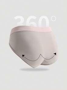 4pcs/Pack Multicolor Mid-Waist Sporty Cotton Hipster Panties, Soft & Comfortable Women's Underwear - Multicolor - View 2