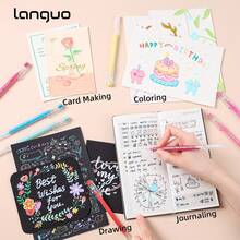 LANGUO 45色高遮蓋力繪圖筆,色彩鮮豔無偏差,書寫流暢不中斷,附透明收納盒,整潔有序,插畫創作的優質選擇 - 套裝 - 查看 6