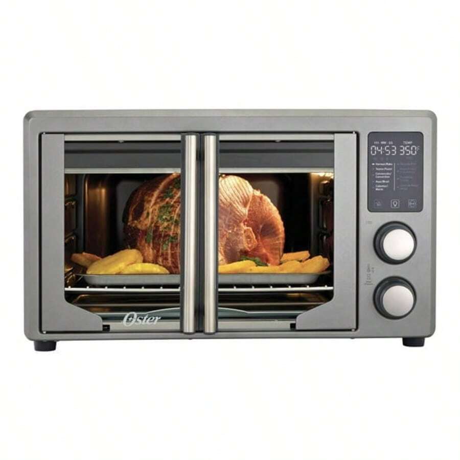 horno electrico digital OSTER extra grande  con freidora de aire de 42 litros de capacidad , 9 MANERAS DE COCINAR: Freír al aire, asar, hornear, tostar y convección - Tipo de Enchufe A USA (110-127V) - Ver 1