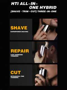 SKYWORTH 三合一电动剃须刀，可修剪胡须、鬓角和鼻毛，400mAh大容量电池，IPX7级防水，干湿两用，全身可水洗，2个不锈钢刀片，一键即开，银色、黄色、蓝色和绿色可选 - 彩色 - 查看 8