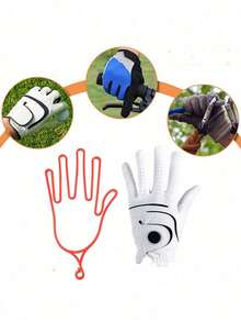 1pc Golf Glove Holder, Golf Glove Stretcher Liner Accessory, Support Rack, Protect Glove Holder - Red - View 1