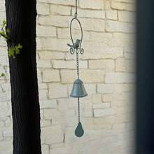 1个复古铁艺鸟风铃，适合客厅装饰 - 做舊綠色 - 查看 5