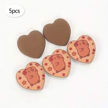 Printed Heart-Shaped Finger Sponges 5/10/20/50pcs, Beauty Makeup Sponge For Mixed BB Cream & Foundation Liquid Concealer Application. Especially Suitable To Cover Local Flaws And Blemishes On Eye Area, Nose Wings, Lip Corners With Precise Contouring