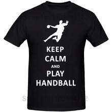 Camiseta divertida de jugador de balonmano, estilo retro de verano, gráfico de algodón, ropa de calle, camiseta de manga corta, regalos de cumpleaños, ropa para hombres - Negro - Ver 1
