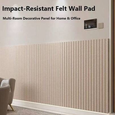 1pc Adhesive Felt Wall Pad, Reusable Home & Office Decor Bulletin Board, No Drilling Wall Protector, Can Hold Photos & Notes, Suitable For Accent Wall, Room Decor, Wall Transformation, Theme Wall Backdrop, And Storage Organization In Bedroom, Study, Living Room, Entryway, Office