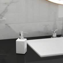 Ceramic Soap Dispenser With Rust Proof Pump,320ML Refill Hand Liquid Soap Pump Dispenser For Bathroom Kitchen,1PCS - White - 1 PCS - View 7