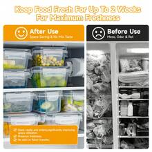 STABLO 48pcs Food Storage Container, Fresh-Keeping Boxes, Easy-To-Secure Lids (24 Lids + 24 Containers)- Airtight Plastic Containers, Suitable For Pantry, Travel, Outdoor Picnics, Kitchen Organization, Comes With Labels And Marker - 黑色 - 查看 8