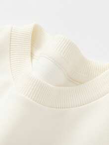 Balabala Kids' Sweatshirt, Unisex Long Sleeve Spring Top 2026 - Milky White - View 6