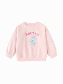 Balabala Young Girl' Sweatshirt, Unisex Long Sleeve Spring Top 2026 - Pink - View 4