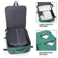 Mochila de mujer, mochila de viaje de gran capacidad, adecuada para ir al trabajo y a la escuela, bolso de portátil de moda, bolsa de viaje de negocios corta, adecuada para los viajes con Ryanair y Wizz Air - Multicolor - Ver 6