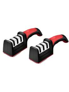 Afilador de cuchillos Herramienta para afilar cuchillos de cocina Cuchillos de bolsillo Cuchillos de chef Herramienta de afilado de 3 etapas Reparación Restauración Pulido de cuchillas - 2 piezas - Ver 13