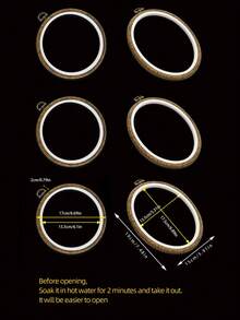 1pc/3pcs Set, Round/Oval Embroidery Hoops, Sewing Embroidery And DIY Hand Cross Stitch Frame Auxiliary Tools - Brown - View 9