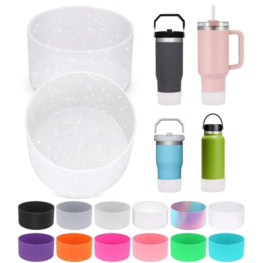 PICcircuit 2PCS For  Boot, Silicone Bottom For  Adventure 40oz 30oz IceFlow 20oz 30oz Bottle&For Hydroflask Tumbler 12-24oz For  Cup Accessories Avoid Scratches&Noise - Chiếu sáng - Xem 1