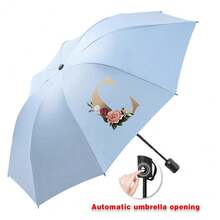 Umbrella Sun Umbrella Folding Umbrella Travel Essentials Dual-Purpose Sun Rain Umbrellas Fully Automatic Umbrellas UV Protection Increased Thickness For Both Men And Women Windproof Compact Collapsible - Blue - View 14