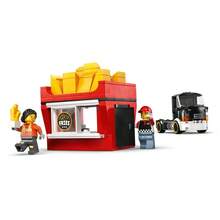 LEGO City Fries Food Truck Building Toy For Kids - Pretend Play Truck Toy For Boys & Girls, Ages 5+ - Mobile Restaurant Playset W/2 Minifigures & Detachable Kiosk - Gift Idea For Birthdays - 60488