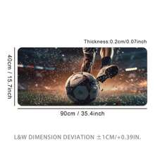 Large Football Sports Mouse Pad, Gaming Desk Mat, Big Keyboard Pad, Washable, Rubber Non-Slip Bottom, Stitched Edge, Gift Mouse Pad, Desk Protector, Study Desk Mat, Multiple Sizes Available, Computer Keyboard Pad, Laptop Pad Mousepad Study Table Mouse Pad For Desk Desk Decor - Football - View 8