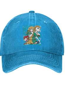 Legend Of Zelda Link Baseball Cap Adjustable Vintage Washed Distressed Denim Baseball Hat For Women Men - 藍色 - 查看 1