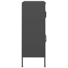 vidaXL Mobile da soggiorno Antracite 80x35x101,5 cm Acciaio - Grigio - Visualizzare 4