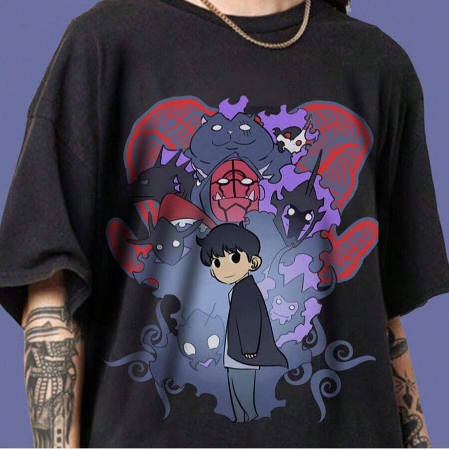 Anime T-Shirt, Shirt, Aesthetic Anime, Anime Sweatshirt, Anime Cosplay Shirt, Anime C - màu đen - Xem 1
