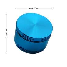 3 Layer Aluminum Herb Grinder With Hidden Pollen Catcher - 50/55/62mm, 8 Color Options - Multicolor - View 8