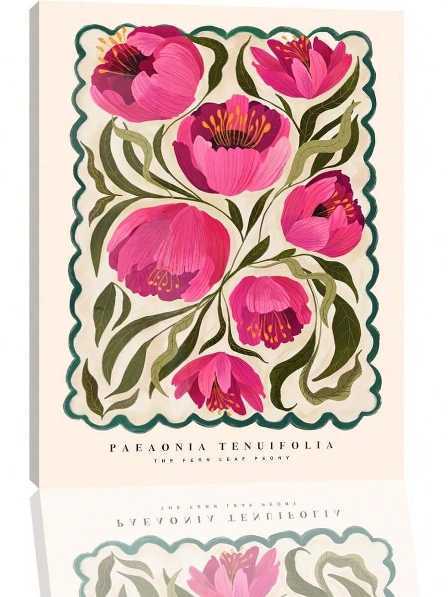 JQOL Floral Wall Art Peony Wildflower Botanical Canvas Decor Prints Bright Colourful Painting Pictures Bedroom Living Room Bathroom Nursery Prints Poster x incuadros decorativos para sala,poster,con marco,posters,cuadros para la pared ,marcos para cuadros,cuadro,virgen de guadalupe,salascuadros decorativos para sala,poster,con marco,posters,cuadros para la pared ,marcos para cuadros,cuadro,virgen de guadalupe,salas - transparente - Ver 1