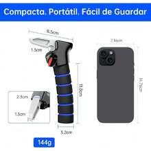 Manija de Puerta de Auto para Ancianos: Manija de Asistencia Antideslizante para Ancianos y Personas con Movilidad Reducida - Manija para Entrar y Salir del Vehículo de Forma Segura,37857660 - Gris Claro - Ver 2