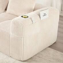 Sofas & Couches - Beige + Corduroy + 4 Seat + Foam - View 9