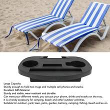 Multifunctional ABS Cup Holder Tray For Sun Lounger - Gravity-Adjustable Water Drink Holder For Patio And Garden