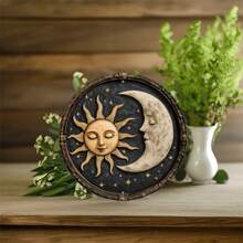 1pc Vintage Sun And Moon Metal Sign - 8x8 Inches, Wiccan And Gothic Decor, Suitable For Home, Door, Garden, Man Cave, Great For Wreath Center Decoration And Unique Gift - Metal Wall Art, Tin Signs, Vintage Metal Signs, Retro Wall Decor, Rustic Metal Art, Cool Metal Signs, Man Cave Decor, Garage Signs, Classic Metal Art, Unique Wall Art - Nhiều màu - Xem 9