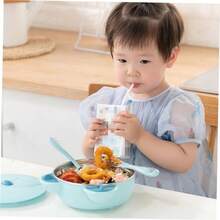 mhjHohopeti Caja Tazón De Succión Cuenco Para Servir Comida Tazón De Alimentación Para Niños Vajilla De Bebe Alimentación Complementaria Bebé Acero Inoxidable Plato De Cenasleeping Bags - 219156882 - Ver 4