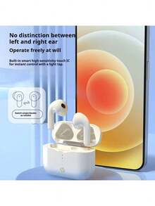 HP H23A Wireless Bluetooth Semi-In-Ear Third Generation TWS Headset Music Headphones Bluetooth 5.3 Binaural Call Noise Cancellation Suitable For Apple Pure White Chinese Packaging - White - View 8