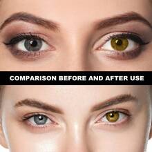 Brown Contact Lens Solution Containing Calcium Chloride, Magnesium Chloride, And Sodium Bicarbonate - Gentle For The Eyes And Suitable For All Light Beige Types. Portable Eye Care Drops Perfect For Contact Lens Wearers - 棕色 - 查看 3
