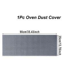 1件装时尚黑白格纹烤箱罩，不粘可重复使用涤纶材质，适用于微波炉、炉灶、烤箱 - 易于清洁的防尘罩，烤箱架保护罩，炉灶台面保护罩，炉灶台面罩，烤箱罩，烤箱侧边保护罩，烤箱罩布，炉灶侧边保护罩，烤箱保护罩，炉灶台面罩 - 彩色 - 查看 5