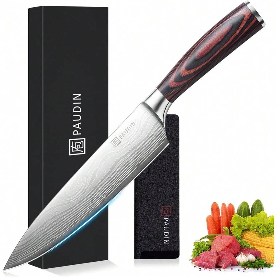 mhjPAUDIN Cuchillo de chef cuchillo de cocina afilado de acero inoxidable de alto carbono de 8 pulgadas con mango ergonómico caja de regalo para familia y restaurantesleeping Bags - 219160866 - Ver 1