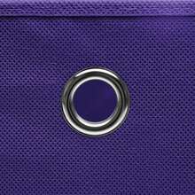 Boîtes de rangement vidaXL avec couvercles, lot de 10, 28 x 28 x 28 cm, violet - Prune - Voir 5
