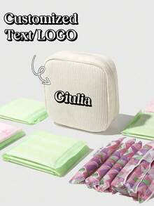 可定制收纳包，可印制姓名或图片。个性化化妆品收纳包、旅行洗漱用品收纳包。迷你旅行化妆包、化妆刷收纳包、化妆品容器、女士旅行必备配件。 - 彩色 - 查看 3