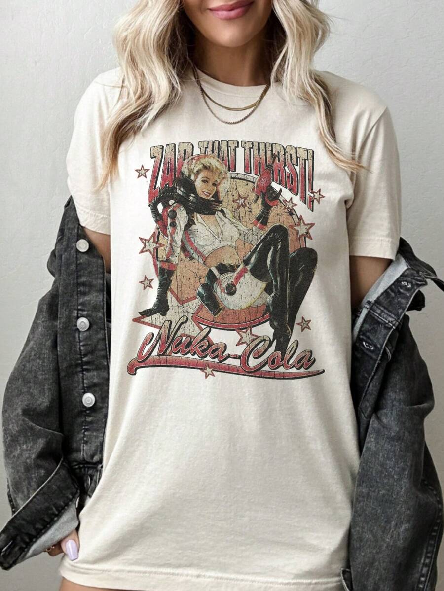 Vintage Shirt, Fallout Vintage Shirt, Vault – Tec Boy Shirt (2) - 白色 - 查看 1
