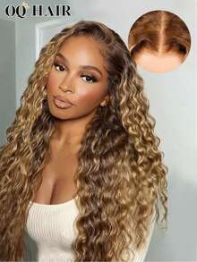 OQ 6x4 Transparent Lace Closure Wig, 180% Density, 18-28 Inch Pre-Cut Pre-Plucked Lace Closure Wig, Fashionable Natural Hairline, No Glue Needed, Human Hair Straightener, Romantic Vacation Essential, Suitable For All Occasions, Travel Essential, Creates Warm Family Atmosphere. - S4/27 - View 1