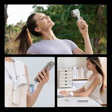 SULVGO 这款超便携半导体散热风扇内置延长线和6000mAh大容量电池，可随时为手机充电；手持式高速风扇，拥有100种风速模式，11000RPM高速气流，配备可折叠颈带，适合居家、旅行和学校使用，也是送给男友、女友和好朋友的理想礼物。 - 彩色 - 查看 8