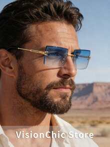 1 Pair/2 Pairs/4 Pairs/5 Pairs/6 Pairs/7 Pairs/8 Pairs Ultra-Light Rectangular Frame Decorative Glasses, Versatile Personalized Street Style Fashion Glasses For Men, Big Frame Slimming, Suitable For Daily Life And Outdoor Travel Accessories, Essential For Going Out - Multicolor - View 7