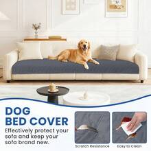 YSTYLE Waterproof Dog Blanket, Non-Slip Soft Pet Bed Cover, Couch Cover For Dogs Washable, Protects Sofa, Furniture, Crate, Car, Tear Resistant Leakproof Pet Blanket - 深灰色 - 查看 7