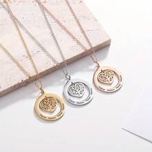 1件装女士时尚定制姓名项链，精致姓名吊坠，刻有英文姓名，不锈钢饰品，家族树吊坠，适合庆祝节日、宴会、婚礼，也是送给她的节日、生日、周年纪念日定制礼物。 - 多色2 - 查看 6