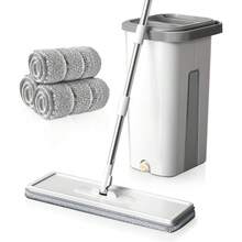 mhjJuego de fregona y cubeta con escurridor con 3 Almohadillas para Orejas de Microfibra Lavables Uso en húmedo y seco Sistema de Limpieza de Suelos Fregona + cubo + 3 paños de Fregona 125CMsleeping Bags - 220144896 - Ver 2