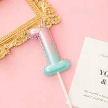 0-9 Mermaid Ombre Gradient Number Birthday Party Cake Candles, Graduation Gift, Wedding, Suitable For Romantic Party, Birthday Celebration, Holiday Celebration, Singles Party Cake Decoration, Baking Decoration - Pink and Blue Gradient - View 11