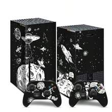 1 Set Printed Skin Stickers For Xbox Series X, Non-Slip Scratch-Resistant Protective Decal Covers, Creative Personalized Decorative Wrap - Multicolor - View 11
