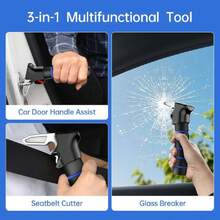 - Manija de puerta de coche para personas mayores: agarre antideslizante y soporte de asistencia resistente, se adapta a la mayoría de vehículos para entrar y salir fácilmente del coche,37857657 - Gris Oscuro - Ver 2