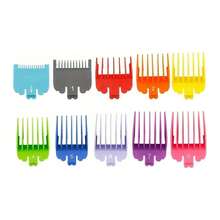 10Pcs/Bag Hair Clipper Limit Comb Guide Limit Comb Trimmer Guards Attachment 3-25mm Universal Colorful - Multicolor - View 9