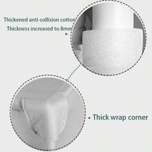 PANGDUBE Baby Bed Protection Rails - Light Grey - View 3